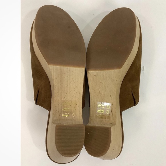 Madewell Sz 7.5 The Ruby Clog In Suede Rustic Twig Brown Slip On Shoes - Picture 11 of 11